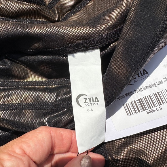 ZYIA Hendrix Bronze Metallic Pocket Drawstring  Luxe 7/8 6-8 - Picture 3 of 6